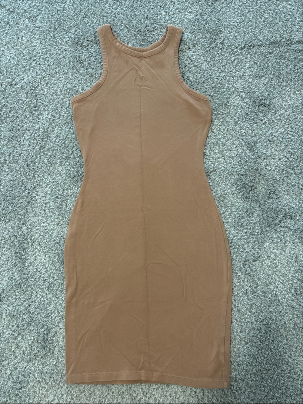 Wild Fable Tan Sleeveless Midi Bodycon Dress